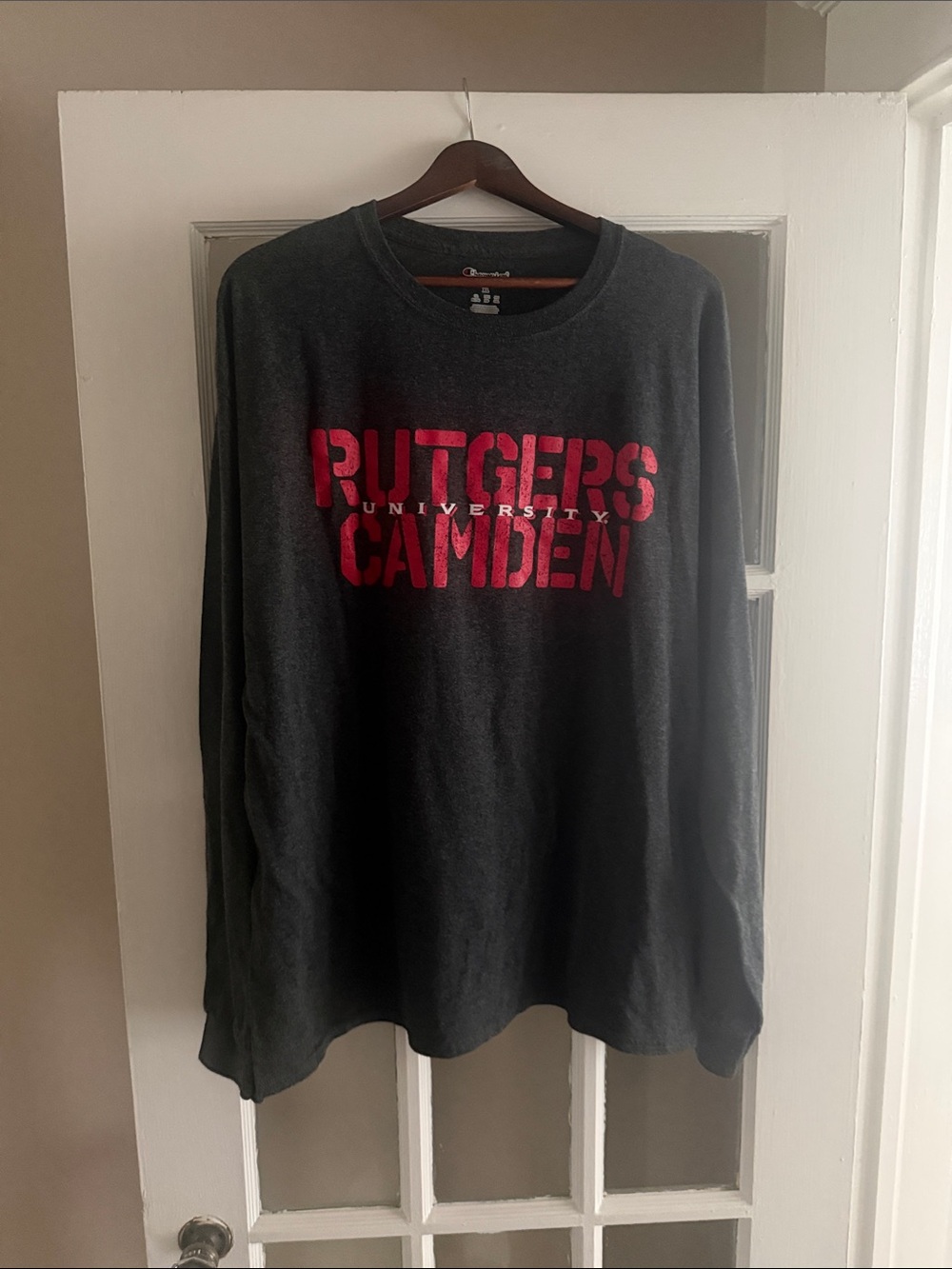 Rutgers Camden Champion Black Long Sleeve Tee - Picture 5 of 5